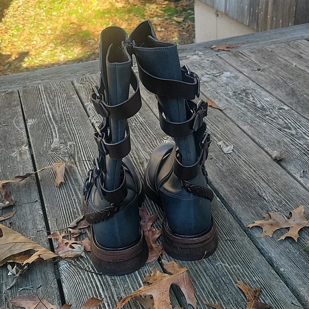 Free People Billie Buckle Moto Boot